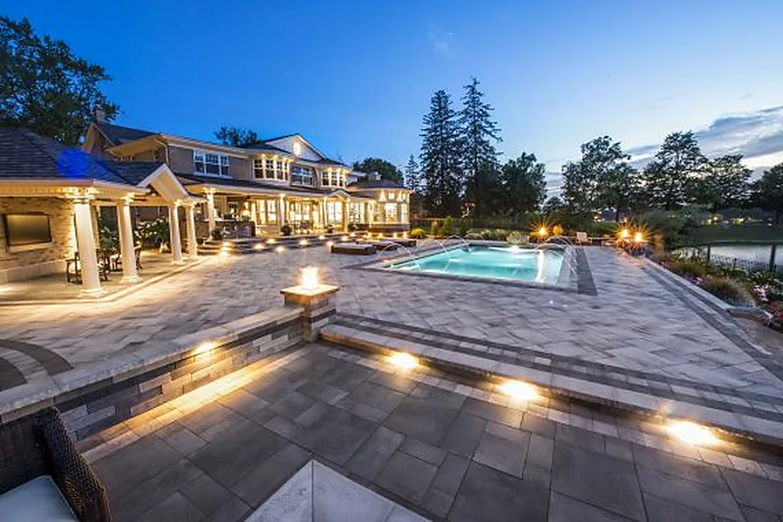Full Outdoor Transformation built by Landscape Hardscape Creations in Gurnee, IL